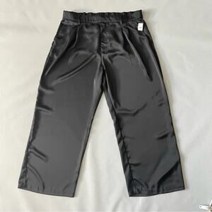 Gap NWT Black Satin Easy Trouser Wide Leg Pants Womens Size 20